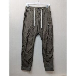 Women's Vuori V412 Jogger Pants XS Olive Green Cotton Stretch Zip‎ Cargo Pocket